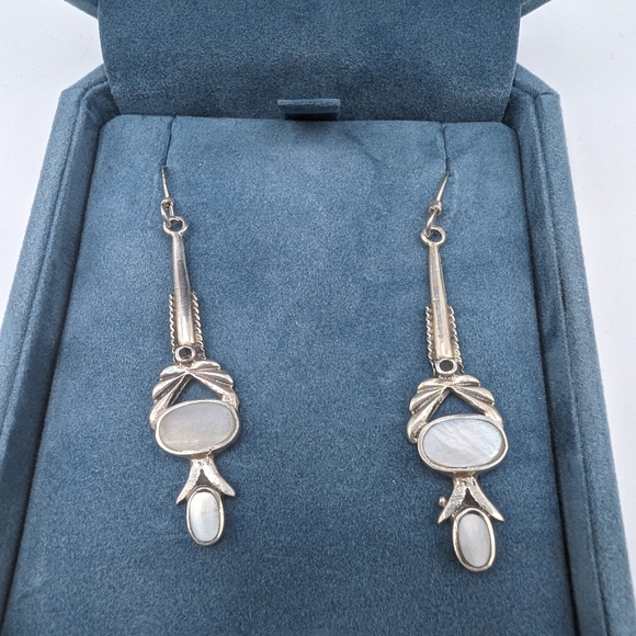 Sterling Silver Shell Earrings - Picture 2 of 4